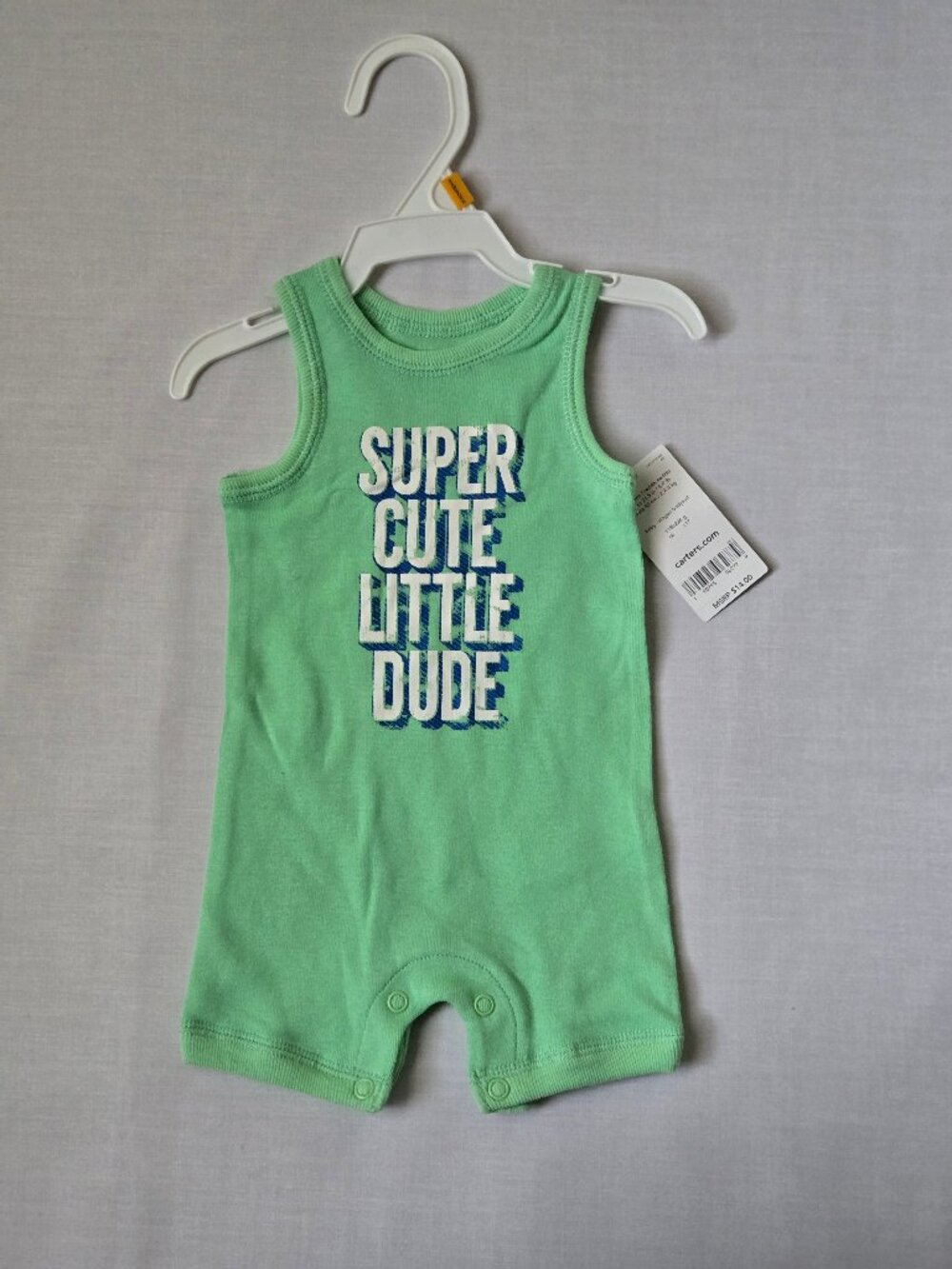 Carter’s Baby Boy Super Cute Little Dude Romper Newborn NWT